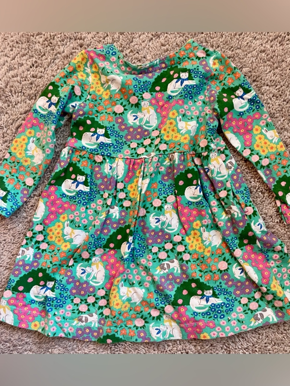 Mini Boden cat, dog, & bunny Spring Garden Dress - Picture 4 of 4